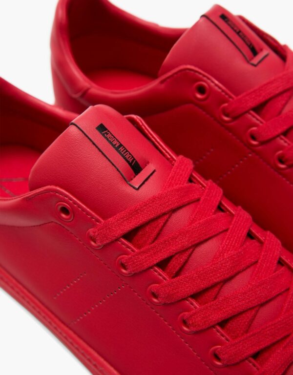 Red Lace-up Sneakers - Image 4