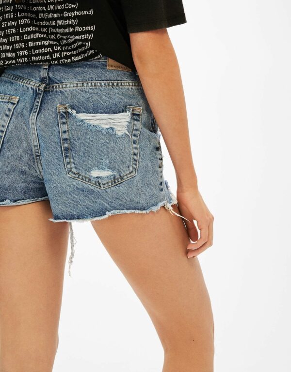 High Waist Denim Shorts - Image 3