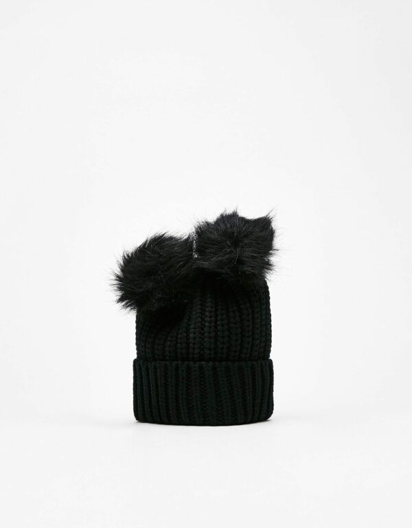 Beanie With Pompoms - Image 3