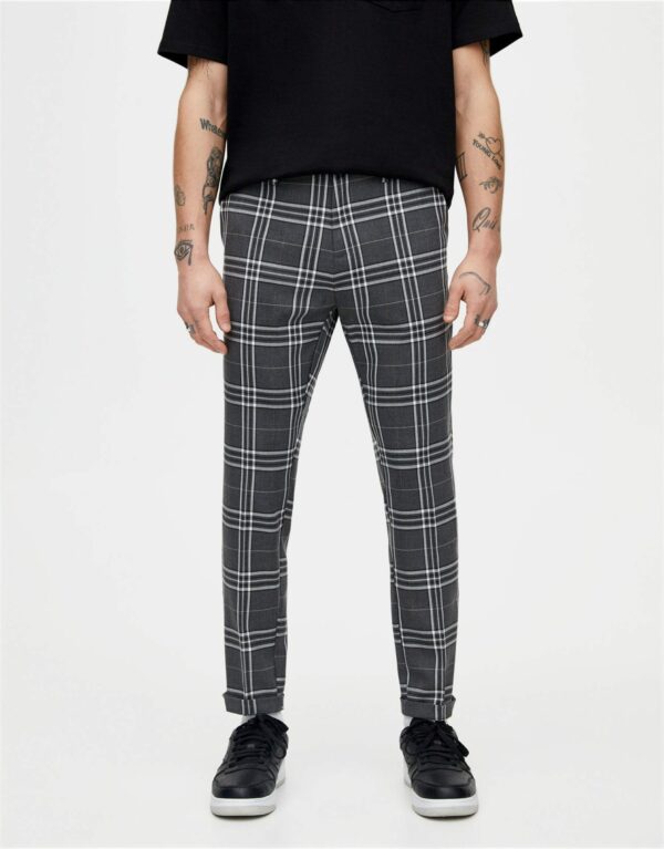 Chino Trousers With Large Checks - Image 3