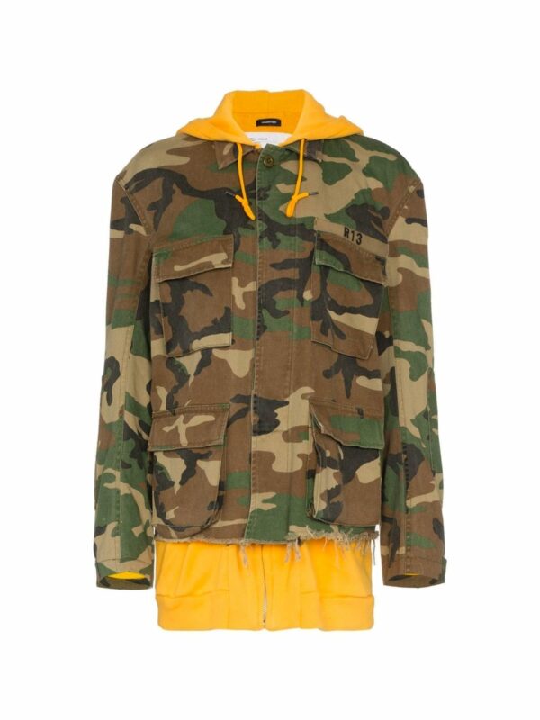 Camouflage Hooded Cotton Jacket