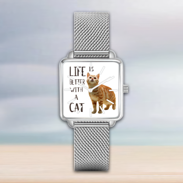 Gift For Cat Hand , Cat Lover, Personalized Design ver1 Watch - Image 2