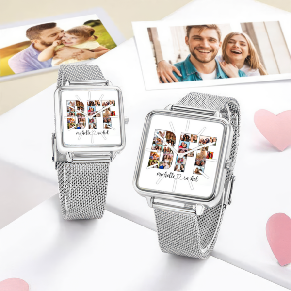 Personalized BFF Photo Collage Watch - Image 2