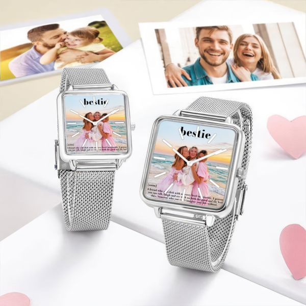 Best Friend Hand Gift for Friend, Personalized Image Watch