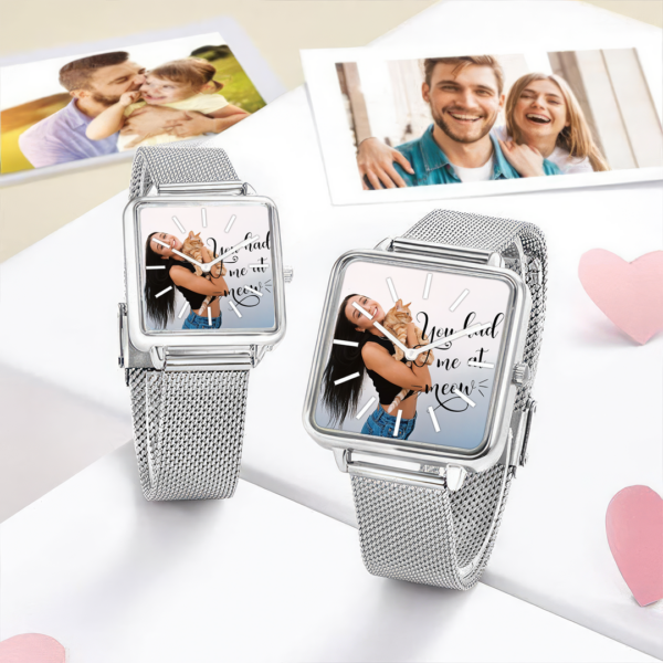 Custom Cat Gift Custom Hand , Love is Cat, Personalized Design  Watch